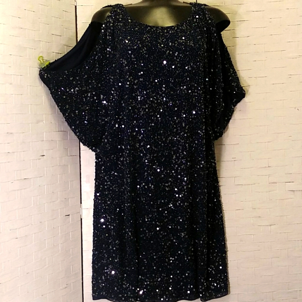 Aiden Mattox Sequined And Beaded Dress